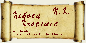 Nikola Krstinić vizit kartica